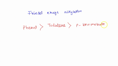 rank-the-following-aromatic-compounds-in-their-expected-order-of-reactivity-toward-friedelcrafts-alkylation-which-compounds-are-unreactive-bromobenzene-toluene-phenol-benzoic-acid-nitrobenze-93165