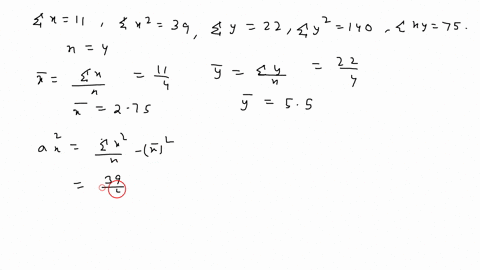 the-following-12-questions-q1-to-q12-are-based-on-the-summarized-table-below-hours-studied-x-2-score-on-quiz-y-2-xy-1-1-3-9-3-2-4-5-25-10-3-9-5-25-15-5-25-9-81-45-x-11-y-22-xy-73-x2-39-y2-14-27044