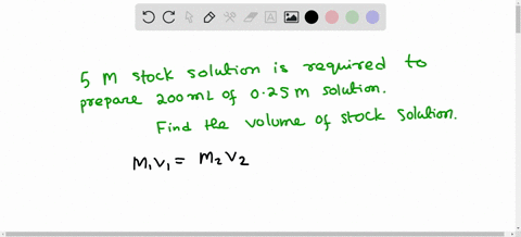 calculate-the-volume-of-5-m-stock-solution-required-to-prepare-200-ml-of-025-m-solution-00037