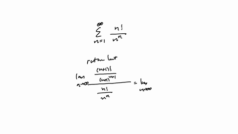 use-the-ratio-test-to-determine-whether-the-series-convergent-or-divergent-sum_n1infty-fracnnn-identify-a_n-square-evaluate-the-following-limit-lim-_n-rightarrow-inftyleftfraca_n1a_nright-square-since