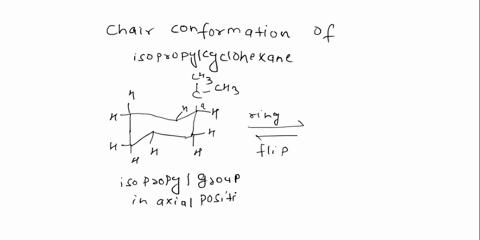 draw-isopropylcyclohexane-in-a-chair-conformation-and-then-draw-its-ring-flipped-isomer-label-the-substituent-as-either-axial-or-equatorial-indicate-which-of-the-conformers-is-more-stable-82774