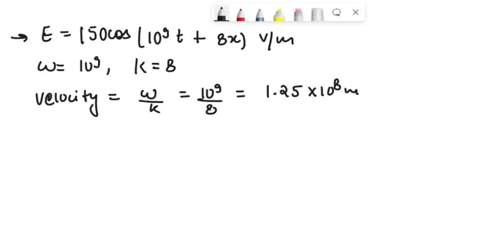SOLVED: 10.43 The electric field intensity in a dielectric medium ...