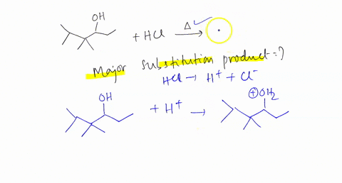5-provide-major-substitution-product-and-the-reaction-mechanism-for-its-formation_-oh-hci-6-draw-the-structural-representation-for-the-most-stable-newman-projection-for-5-chloro-46-diethyl-2-14331