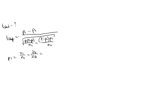from-the-sample-statistics-find-the-value-of-p-bar-used-to-test-the-hypothesis-that-the-population-proportions-are-equal-n1-216-n2-186-x1-76-x2-99-0218-0392-0305-0435-94696