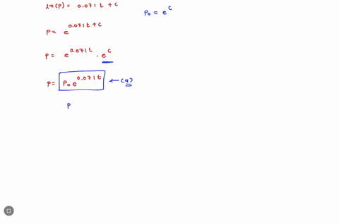 if-an-amount-po-is-invested-in-the-mandelbrot-bond-fund-and-interest-is-compounded-continuously-at-71-per-dp-year-the-balance-p-grows-at-the-rate-given-by-0o71p-dt-a-find-the-function-that-s-05405