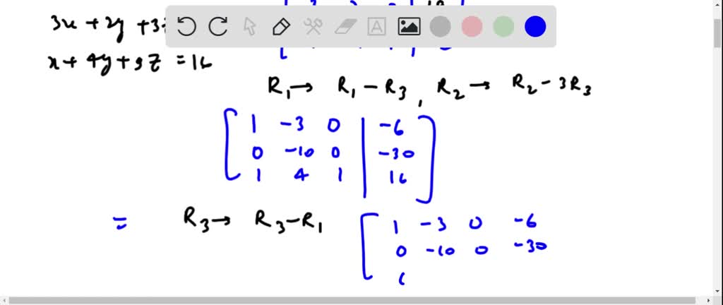 SOLVED: :The following system of linear equations is given x+y+2z =9 2x ...