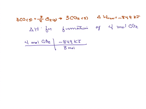 a-thermochemical-equation-for-the-reaction-of-carbon-monoxide-with-oxygen-is-3cog-32o2g-3co2g-rh-849-kj-what-is-rh-for-the-formation-of-4-mol-of-co2-by-this-reaction