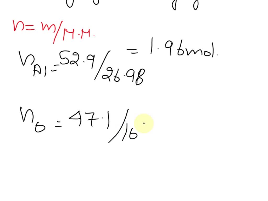SOLVED 2. The analysis of a compound shows that it has 52.9 aluminum