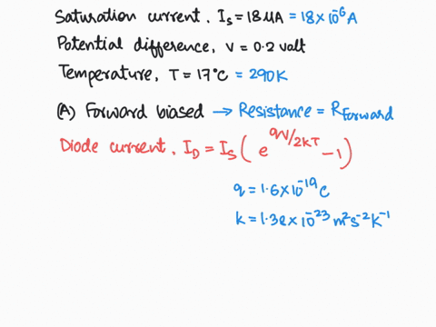 the-saturation-current-for-junction-diode-is-18-microamps_-part-a-calculate-the-resistance-of-the-diode-at-forward-potential-differences-of-020-v-when-t-17c-express-your-answer-with-the-appr-16987