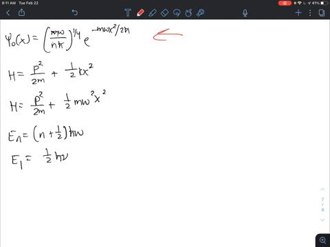 verify-that-the-ground-state-wave-function-of-a-harmonic-oscillator-is-an-eigen-function-of-the-harmonic-oscillator-hamiltonian-and-that-its-eigenvalue-is-zhv-07195