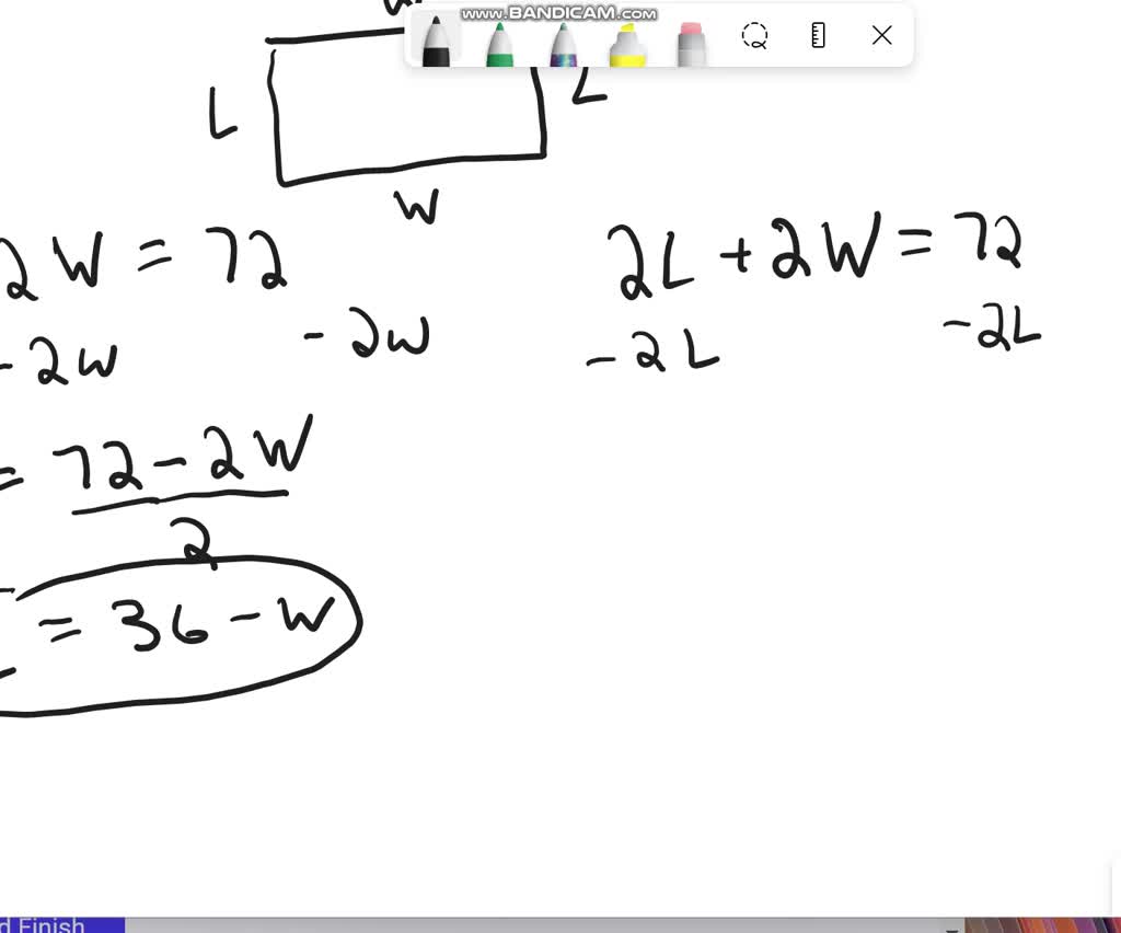 SOLVED a rectangle has a perimeter of 72 ft the side lengths are whole