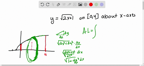 find-the-area-of-the-surface-generated-when-the-given-curve-is-revolved-about-the-x-axis-y-v2x1-on-04-the-area-of-the-generated-surface-is-square-units_-type-an-exact-answer-using-x-as-neede-54671