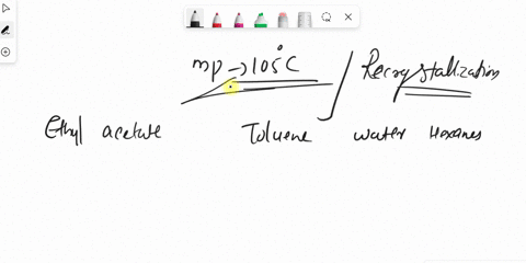 which-solvent-would-be-the-best-choice-for-the-recrystallization-of-compound-x-mp-105-cf-ethyl-acetate-boils-at-771-c-solubility-of-x-is-03-g-per-100-ml-cold-and-10-g-per-100-ml-at-boiling-t-68681