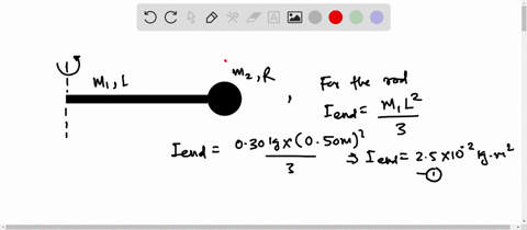 what-is-the-moment-of-inertia-of-a-system-consisting-of-long-thin-rod-l-050-m-m-030-kg-with-solid-sphere-r-010-il-m-025-kg-attached-to-one-end-if-it-is-rotating-about-the-other-end-of-the-ro-82587
