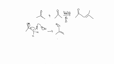 reacting-of-acetone-with-diluted-naoh