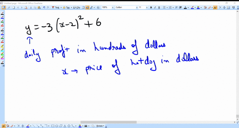 the-function-y-3x-22-6-shows-the-daily-profit-in-hundreds-of-dolars-of-a-hot-dog-stand-where-x-is-the-price-of-a-hot-dog-in-dollars-find-and-interpret-the-zeros-of-this-function-20678