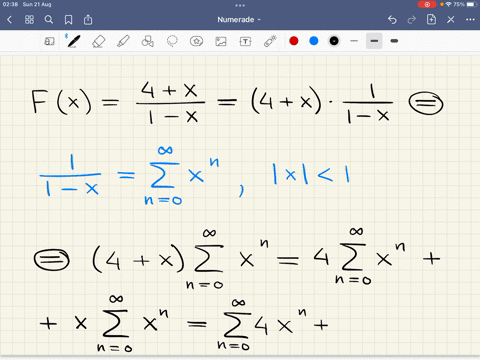 find-a-power-series-representation-for-the-function-give-your-power-series-representation-centered-at-x-0-determine-the-interval-of-convergence-enter-your-answer-using-interval-notation-fx-4-00778