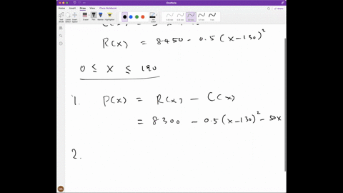 for-a-certain-company-the-cost-function-for-producing-x-items-is-cx50x150-and-the-revenue-function-for-selling-x-items-is-rx05x13028450-the-maximum-capacity-of-the-company-is-190-items-the-p-96791