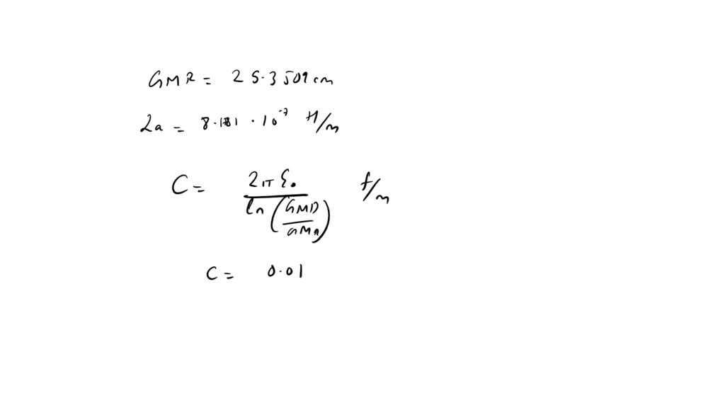 SOLVED: Find The Formula For GMR And GMD Of A Transmission Line With 4 ...