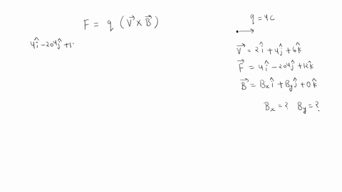 a4c-charge-moves-with-a-velocity-of-2i-4j-6k-ms-and-experiences-magnetic-force-of-43-204j-121-n-the-z-component-of-the-b-field-is-zero-determine-the-x-and-components-of-the-b-field-9116