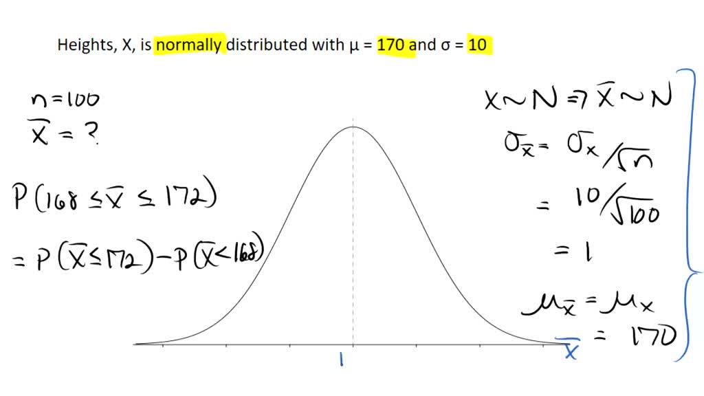 Given that the mean height of students in a class is 158 cm with a ...