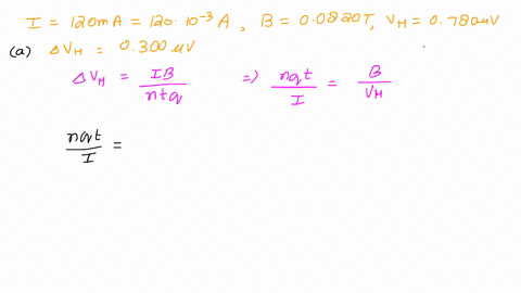 a-hall-effect-probe-operates-with-a-120-ma-current-when-the-probe-is-placed-in-a-uniform-magnetic-field-of-magnitude-00820-t-it-produces-a-hall-voltage-of-0780-v-a-when-it-is-used-to-measure-68325