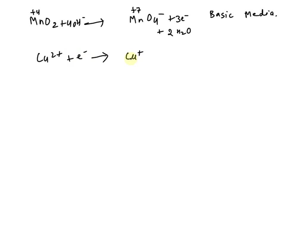 Oxidation Reaction Using Mno2 SOLVED: For a particular redox reaction, MnO2 is oxidized to MnO−4 and ...