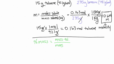 you-dissolve-150-g-of-toluene-c7h8-molar-mass-921-in-235-g-of-benzene-c6h6-molar-mass781-the-resulting-solution-has-a-density-of-0876-gml-what-is-the-molality-of-the-solution-what-is-the-mas-94159