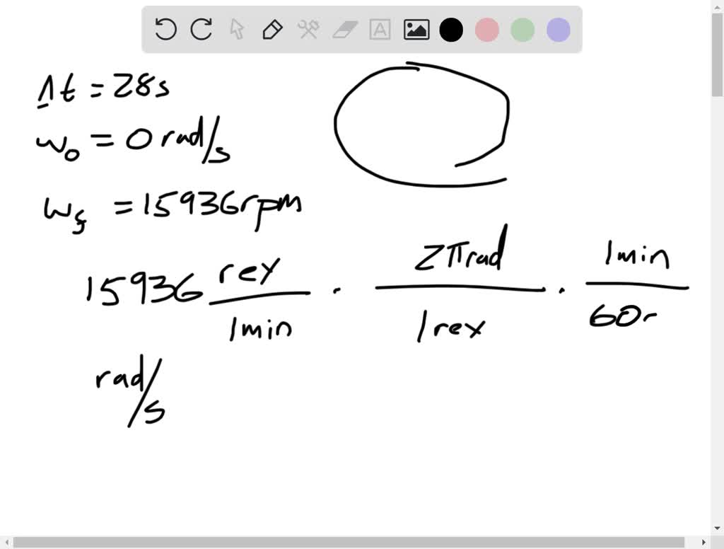 SOLVED A centrifuge rotor is accelerated for 28 s from rest to 15,936