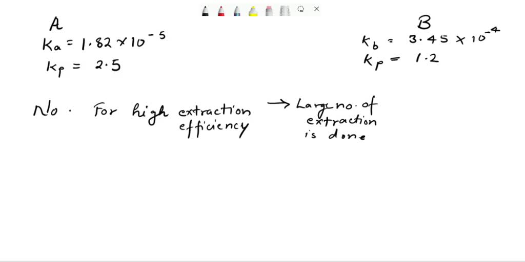 SOLVED 3. A weak acid A with Ka = 1.82 x 105 has a partition