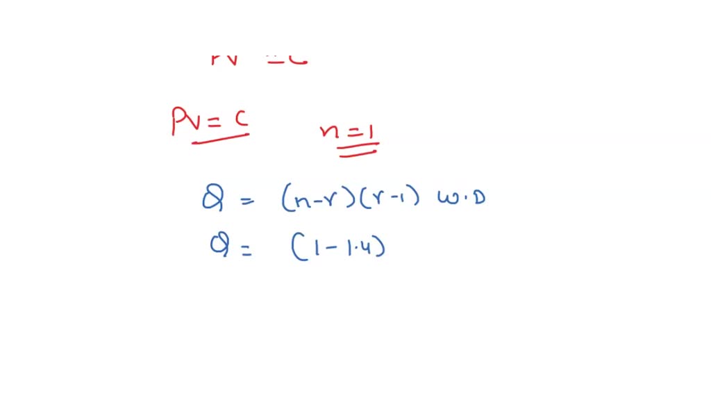 SOLVED: air is compressed polytropically in a cylinder according to PV ...