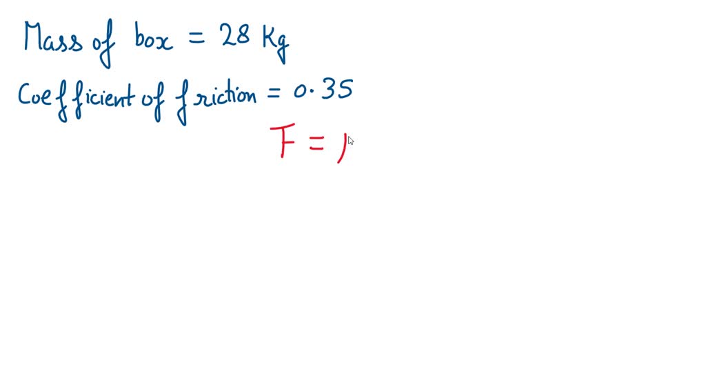 SOLVED: If the coefficient of static friction between a box and the ...