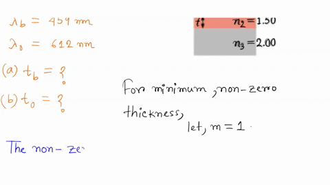 thin-piece-of-glass-with-an-index-of-refraction-of-nz-150-placed-on-top-of-medium-that-has-a-index-of-refraction-nz-200-as-shown-in-the-figure_-beam-of-light-traveling-in-air-n1-100-shines-p-75156