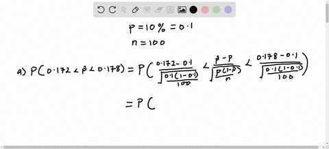in-a-local-university-10-of-the-students-live-in-the-dormitories-a-random-sample-of-100-students-is-selected-for-a-particular-study-what-is-the-probability-that-the-sample-proportion-the-pro-87127