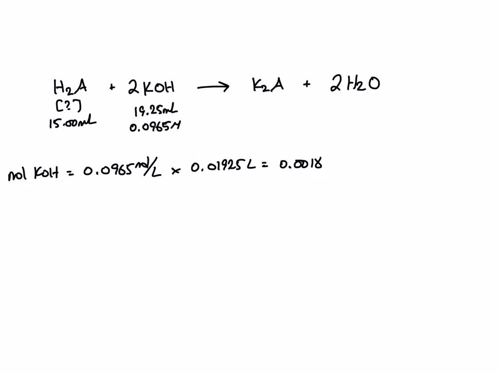 SOLVED: What is the concentration of a solution of a diprotic acid (i.e ...