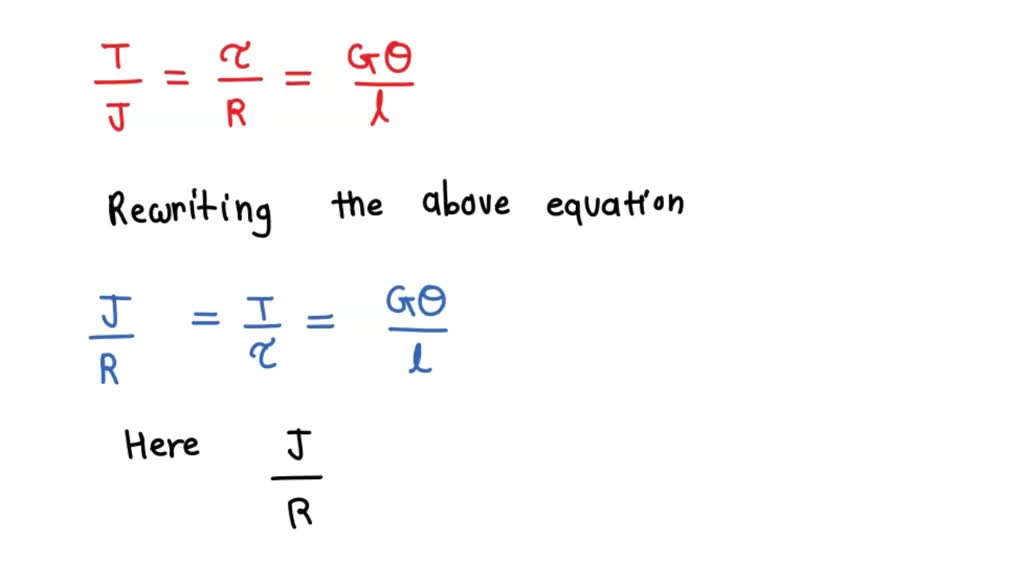 SOLVED The ratio between polar moment of inertia and the radius of the