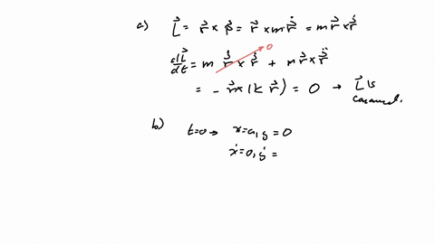 consider-the-motion-of-a-particle-of-mass-m-under-the-influence-of-a-force-f-kr-with-k-being-a-constant-and-r-the-position-vector-of-the-particle-a-show-that-the-particles-angular-momentum-i-74794