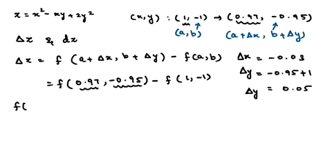 if-z-x2-xy-2y2-and-x-y-changes-from-1-1-to-097-095-compare-the-values-of-z-and-dz-round-your-answers-to-four-decimal-places-dz-z-25438