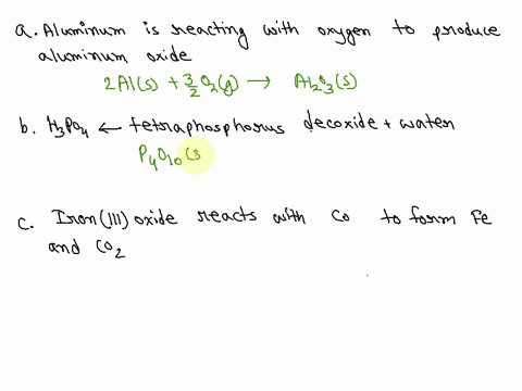 write-chemical-equations-for-each-of-the-following-sentences-a-aluminum-reacts-with-oxygen-to-produc-09278