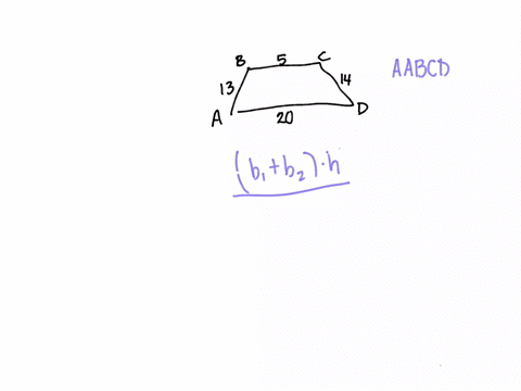 given-abcd-is-a-trapezoid-ab-13-cd-14-bc-5-and-ad-20-find-aabcd-63772