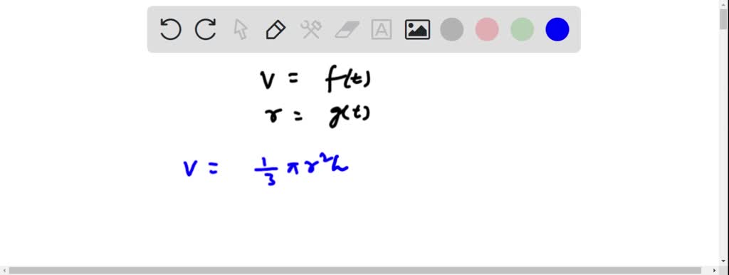 rate of change of volume of a cone with respect to time
