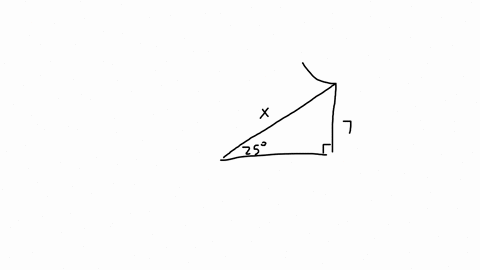 13-xa-ramp-is-used-to-load-suitcases-on-an-airplane-if-the-cargo-door-is-7-feet-from-the-ground-and-the-angle-formed-by-the-end-of-the-ramp-and-the-ground-is-252-how-long-is-the-ramp-79179