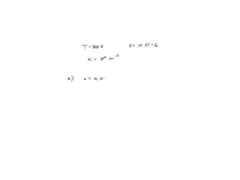 problem-7-a-in-a-silicon-sample-at-t-300-k-the-fermi-level-is-located-at-0259-ev-10-kt-above-the-intrinsic-fermi-level-what-are-the-hole-and-electron-concentrations-b-what-are-the-hole-and-e-57814