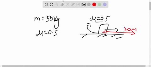 a-block-of-mass-m-50-kg-moves-on-a-rough-horizontal-surface-with-a-coefficient-of-kinetic-friction-05-the-traveled-distance-is-20-m-how-much-work-is-done-by-the-friction-force