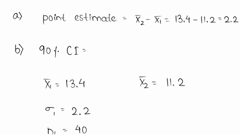 consider-the-following-results-for-two-independent-random-samples-taken-from-two-populations-sample-1-sample-2-n-1-40-x1-134-n-2-30-x2-112-0-2-31-0-1-22-what-is-the-point-estimate-of-the-dif-37043