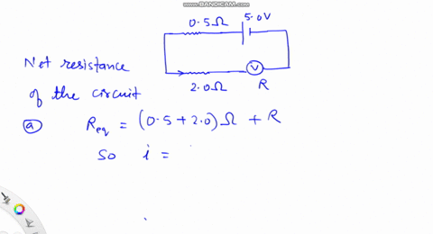 an-ideal-voltmeter-v-is-connected-to-a-20-omega-resistor-and-a-battery-with-emf-50-v-and-internal-resistance-05omega-as-shown-in-textbffig-e2527-a-what-is-the-current-in-the-20-omega-resistor-b-what-2