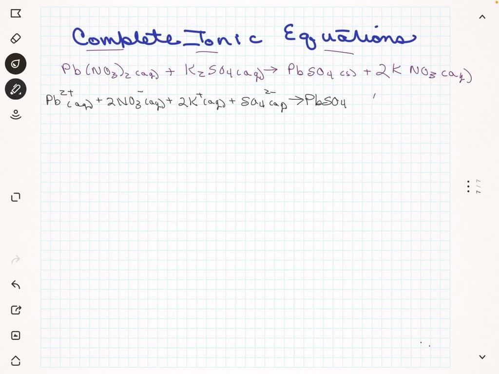 SOLVED 1.) Enter the complete ionic equation to show the reaction of