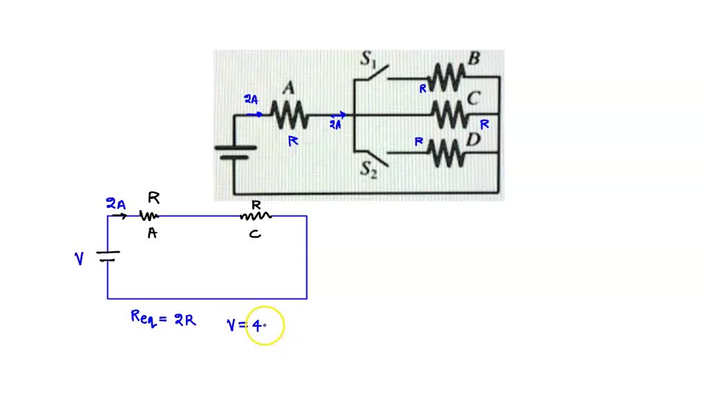 SOLVED In the circuit shown in the figure, four identical resistors