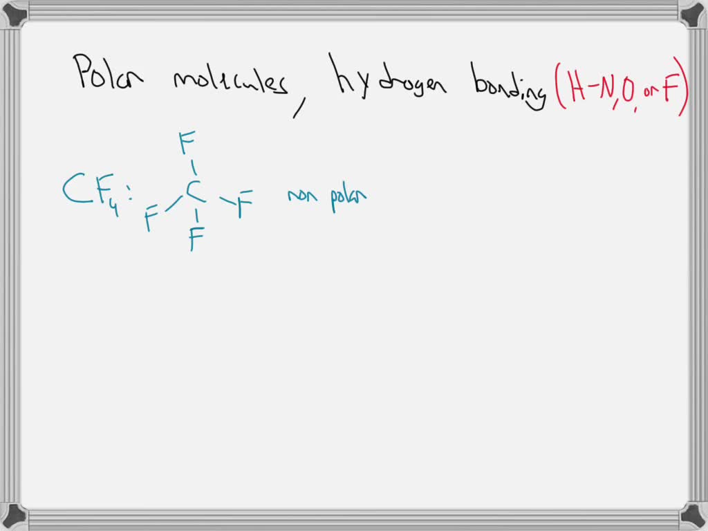 SOLVED: For The Molecules CH3F And CF4, Which One Would Have The ...