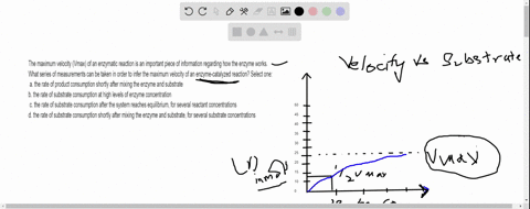 the-maximum-velocity-vmax-of-an-enzymatic-reaction-is-an-important-piece-of-information-regarding-how-the-enzyme-works-what-series-of-measurements-can-be-taken-in-order-to-infer-the-maximum-59328